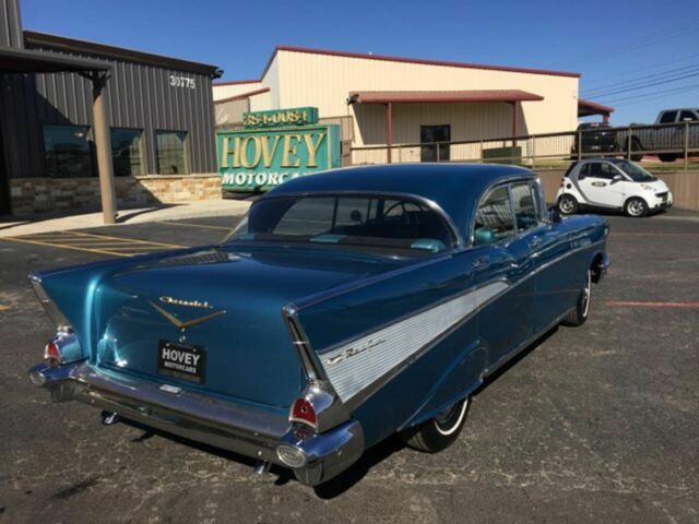 1957 Blue Chevrolet Bel Air Sedan