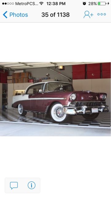 1956 Dusk Plum / India Ivory Chevrolet Bel Air/150/210 Sedan