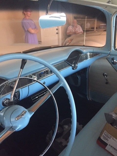 1956 Turquoise/White Chevrolet Bel Air/150/210 Sedan