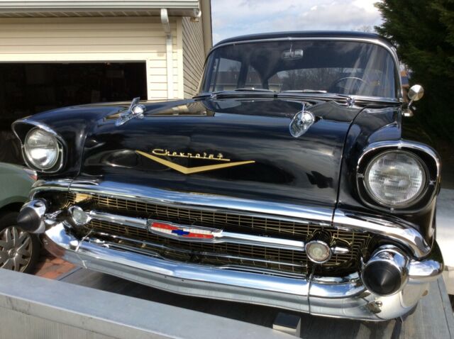 1957 Black Chevrolet Bel Air/150/210 Coupe