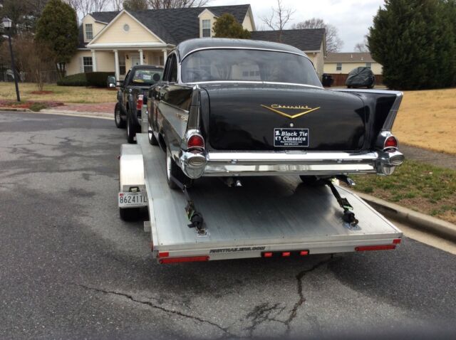 1957 Black Chevrolet Bel Air/150/210 Coupe