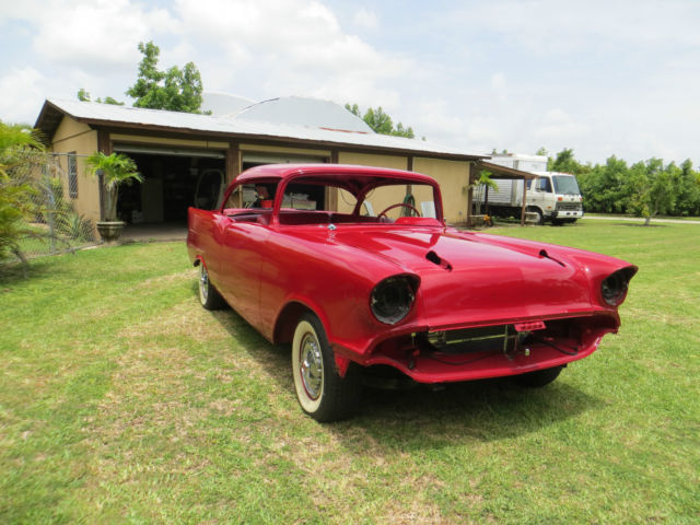 1957 Red Chevrolet Bel Air/150/210 Coupe