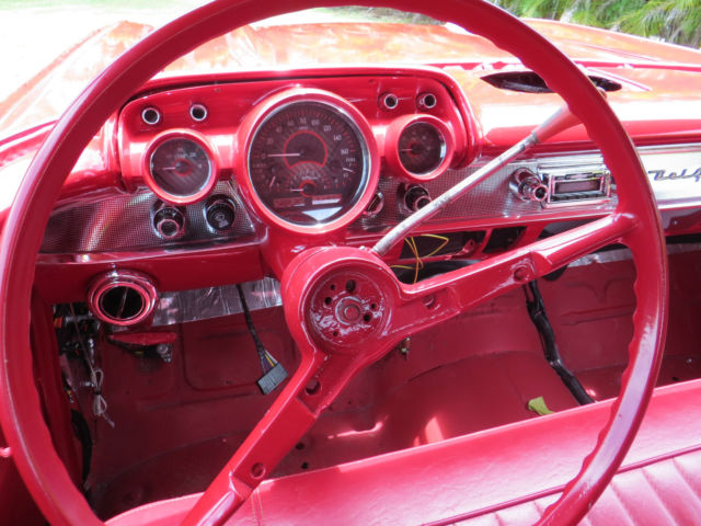 1957 Red Chevrolet Bel Air/150/210 Coupe