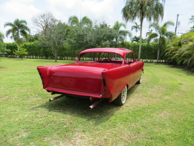 1957 Red Chevrolet Bel Air/150/210 Coupe