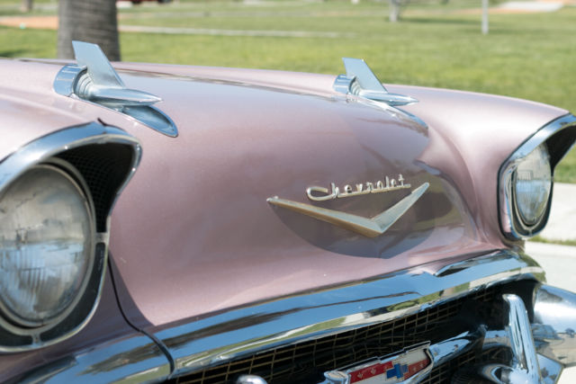 1957 Dusk Pearl and Ivory Chevrolet Bel Air/150/210 Sedan