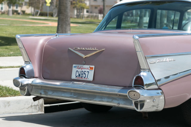 1957 Dusk Pearl and Ivory Chevrolet Bel Air/150/210 Sedan