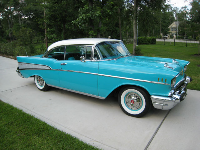 1957 Tropical Turquoise, India Ivory exterior Chevrolet Bel Air/150/210