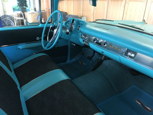 1957 Tropical Turquoise, India Ivory exterior Chevrolet Bel Air/150/210