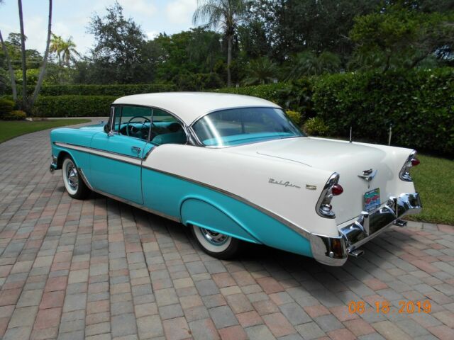 1956 Turquoise/white Chevrolet Bel Air/150/210 Coupe