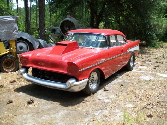 1957 Red Chevrolet Bel Air/150/210