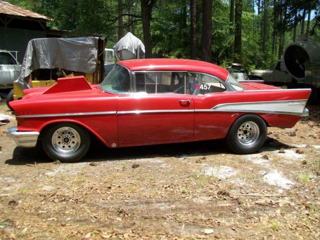1957 Red Chevrolet Bel Air/150/210