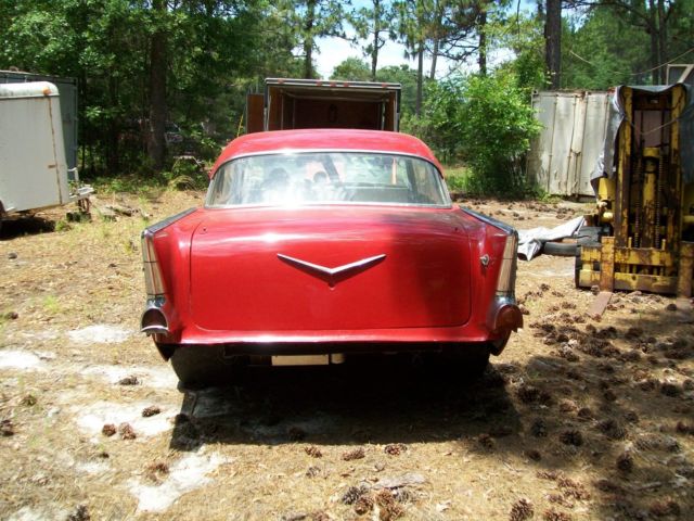 1957 Red Chevrolet Bel Air/150/210