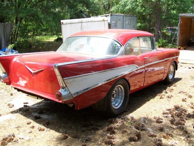 1957 Red Chevrolet Bel Air/150/210