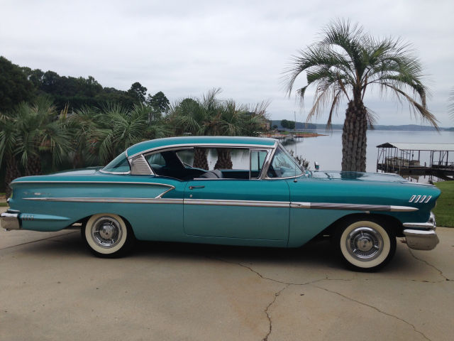 1958 Blue Chevrolet Bel Air/150/210 Coupe