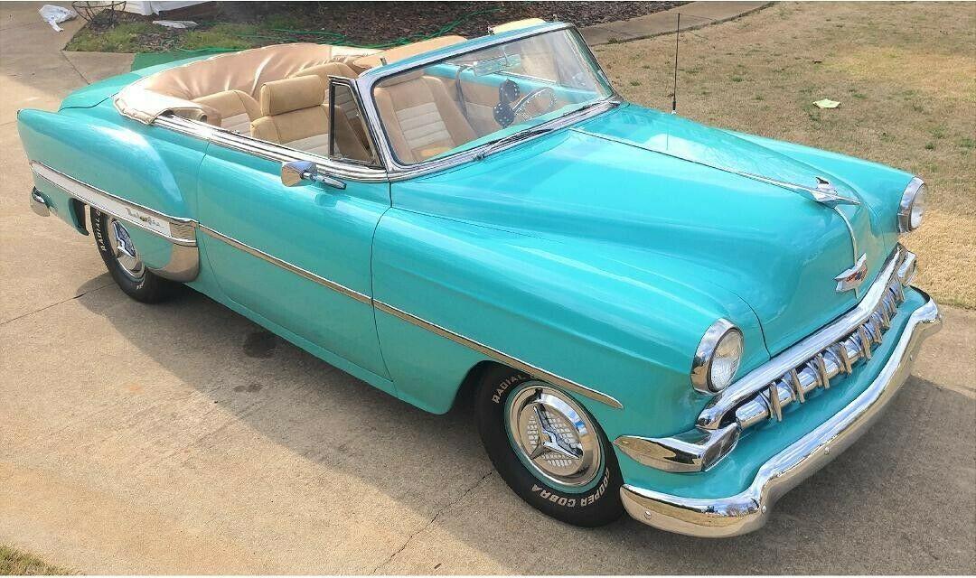 1954 Turquoise / White Chevrolet Bel Air/150/210 Convertible