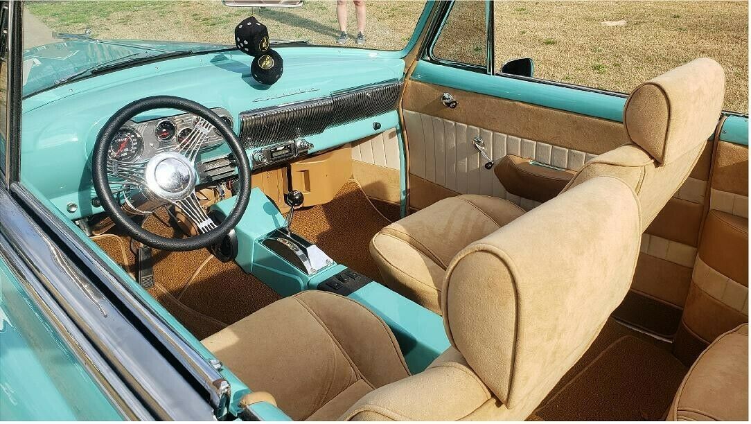 1954 Turquoise / White Chevrolet Bel Air/150/210 Convertible