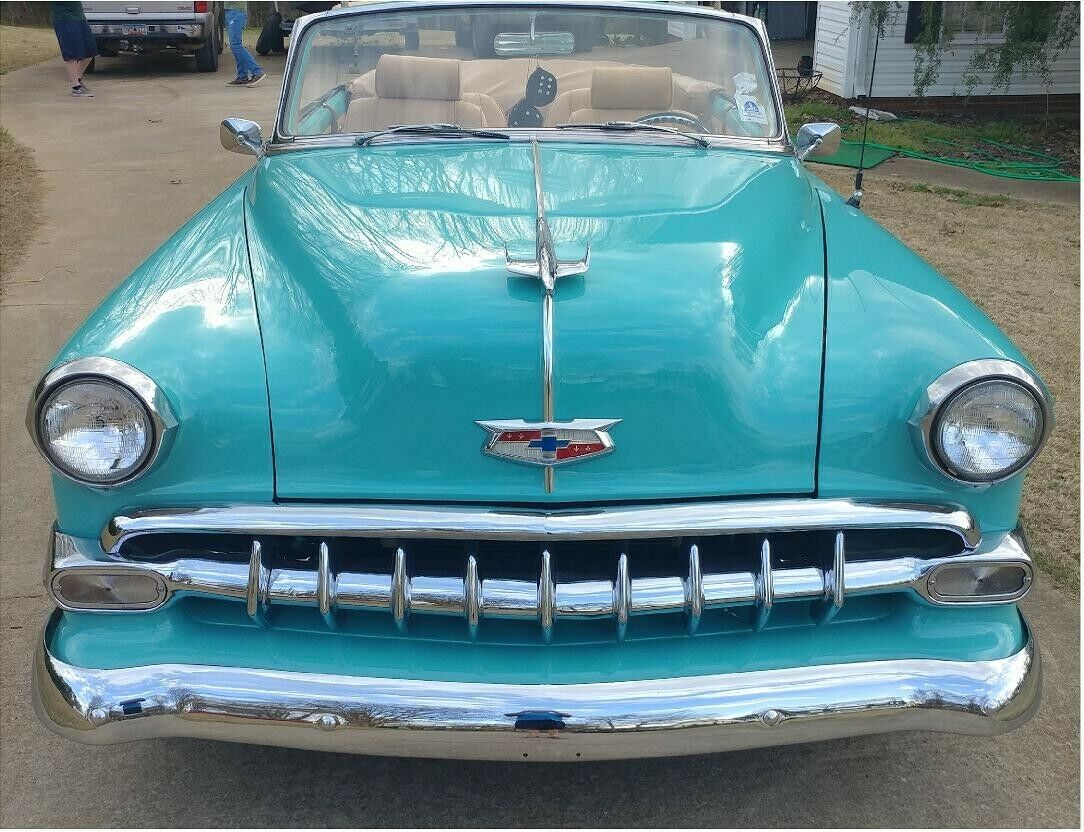 1954 Turquoise / White Chevrolet Bel Air/150/210 Convertible