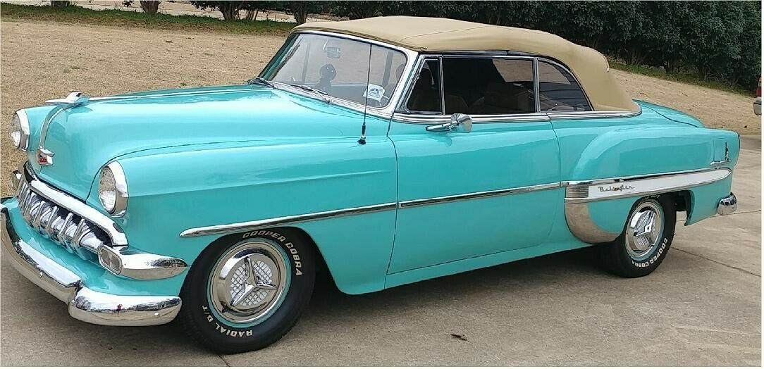 1954 Turquoise / White Chevrolet Bel Air/150/210 Convertible