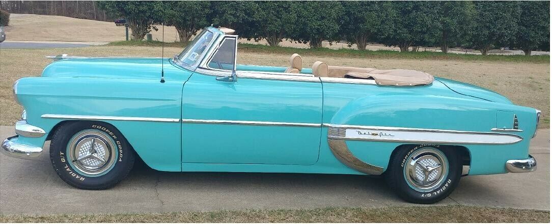 1954 Turquoise / White Chevrolet Bel Air/150/210 Convertible