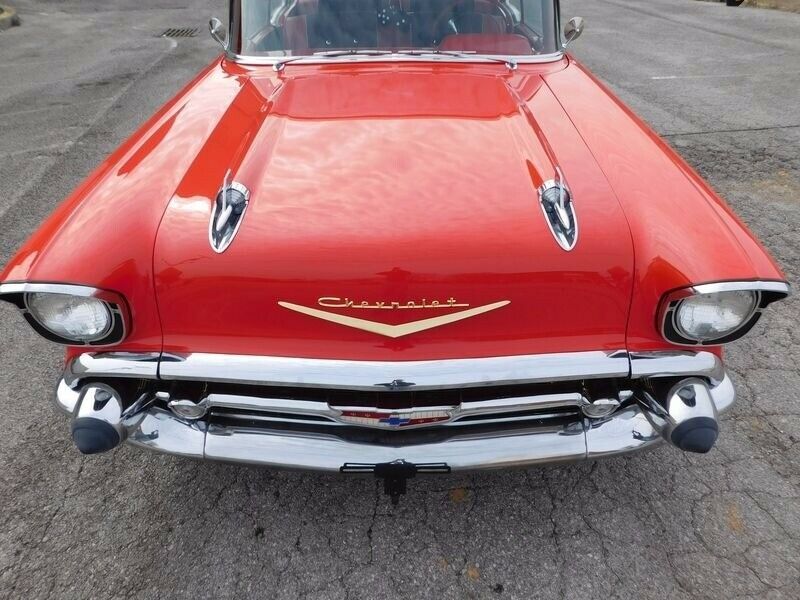 1957 Red Chevrolet Bel Air/150/210 2 Door