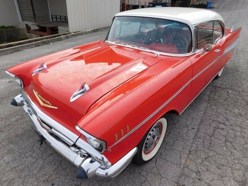 1957 Red Chevrolet Bel Air/150/210 2 Door