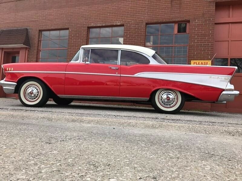 1957 Red Chevrolet Bel Air/150/210 2 Door