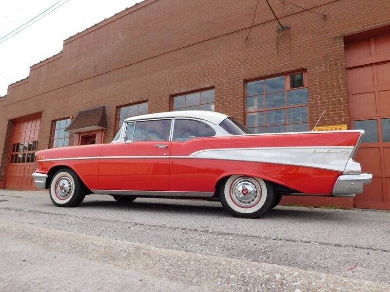 1957 Red Chevrolet Bel Air/150/210 2 Door