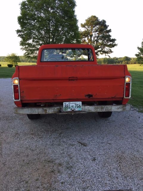 1971 Red Chevrolet C-10 Standard Cab Pickup