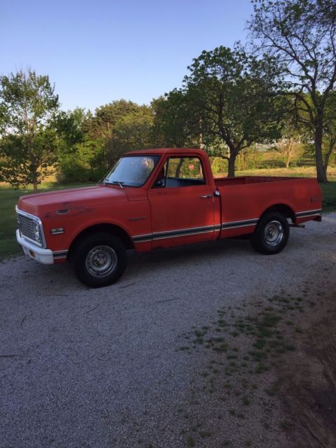 1971 Red Chevrolet C-10 Standard Cab Pickup