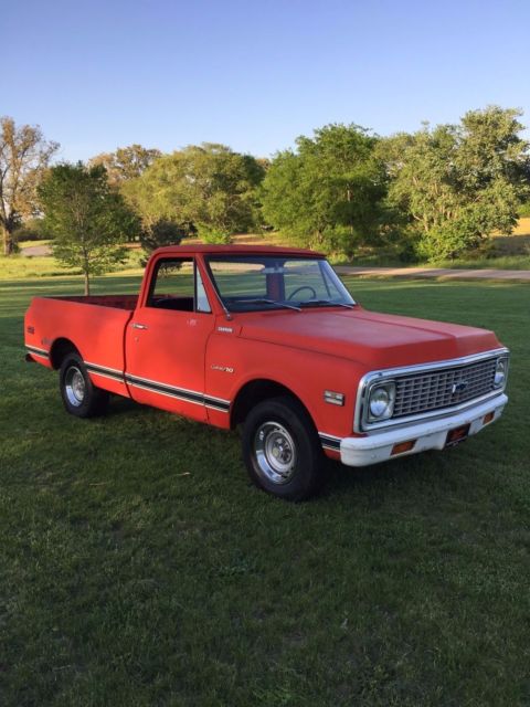 1971 Red Chevrolet C-10 Standard Cab Pickup