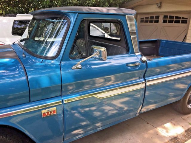 1966 Blue Chevrolet C-10 Extended Cab Pickup