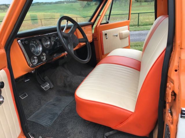 1971 Orange and white Chevrolet C-10 Pickup