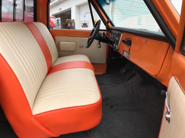 1971 Orange and white Chevrolet C-10 Pickup