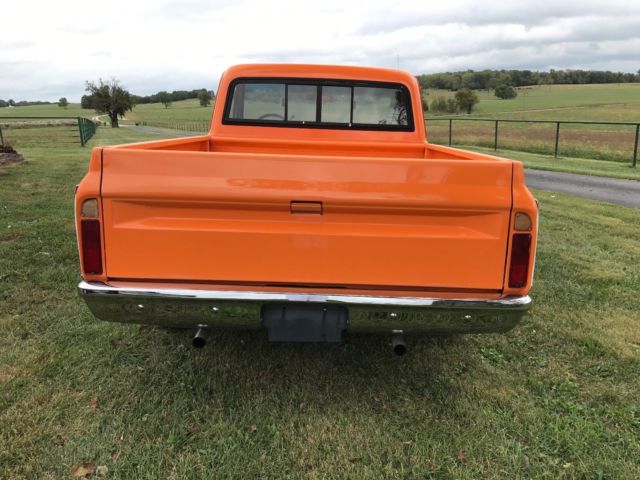 1971 Orange and white Chevrolet C-10 Pickup