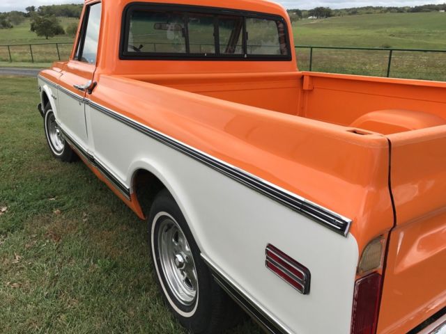 1971 Orange and white Chevrolet C-10 Pickup