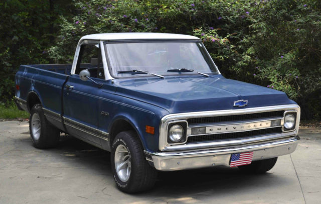 1969 Blue Chevrolet C-10 Standard Cab Pickup
