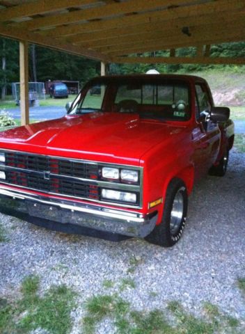 19850000 Red Chevrolet C-10 stepside