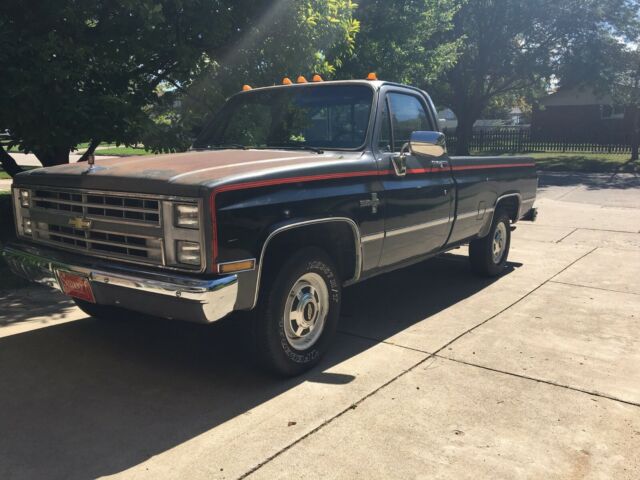 1986 Black Chevrolet C20 Pickup