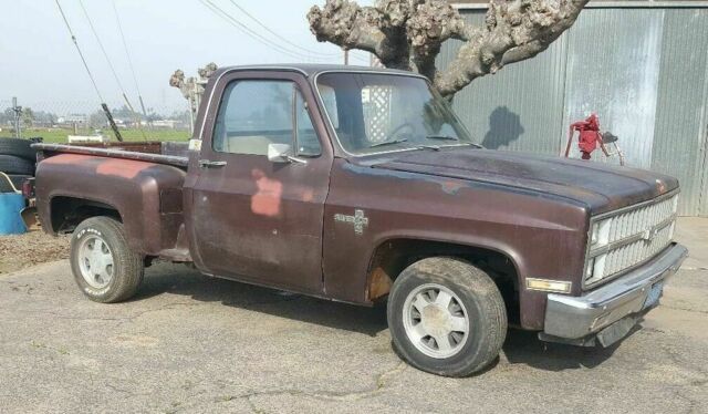 1982 Burgundy Chevrolet C-10 Standard Cab Pickup