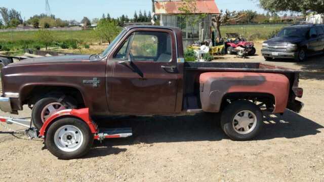 1982 Burgundy Chevrolet C-10 Standard Cab Pickup
