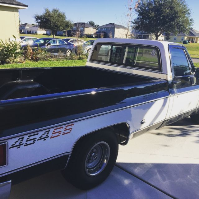 1977 Black and White Chevrolet C-10 Standard Cab Pickup
