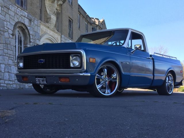 1972 Blue/ white Chevrolet C-10 Standard Cab Pickup