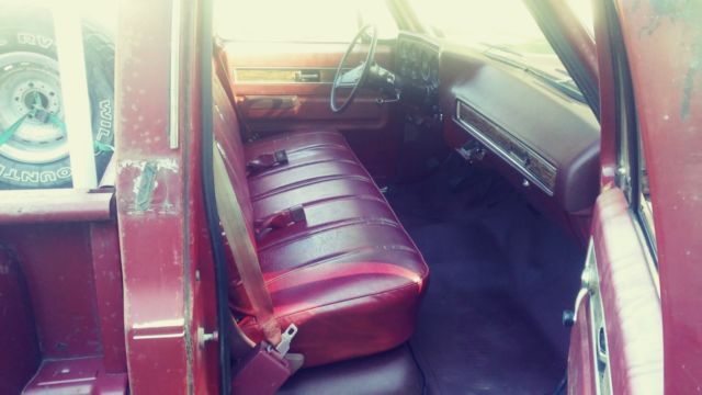1976 Red Chevrolet C-10 pick up truck