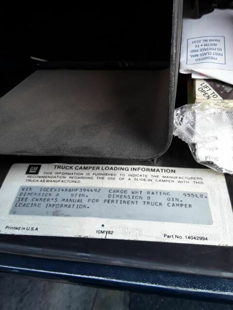 1987 Blue Chevrolet Pickup Standard Cab Pickup