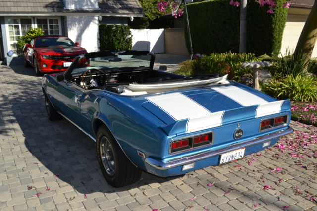 1968 Marina Blue Chevrolet Camaro Convertible