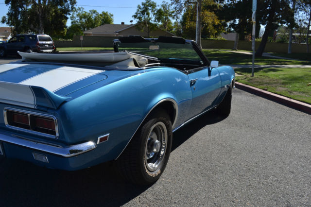 1968 Marina Blue Chevrolet Camaro Convertible