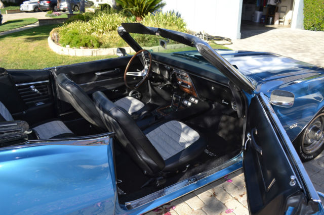 1968 Marina Blue Chevrolet Camaro Convertible