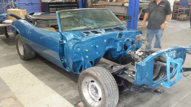 1968 Marina Blue Chevrolet Camaro Convertible