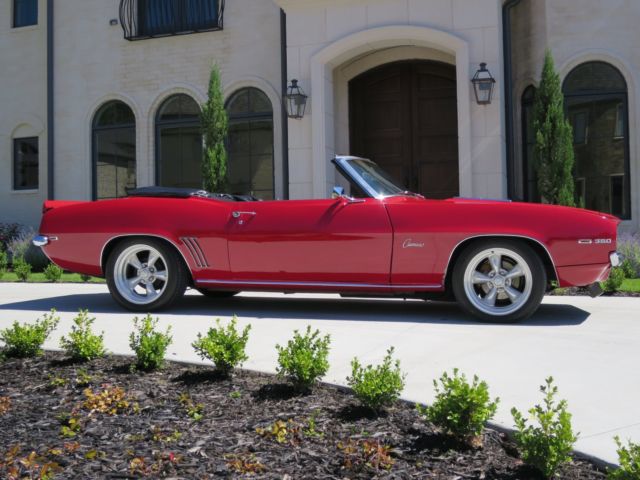 1969 Red Chevrolet Camaro Convertible