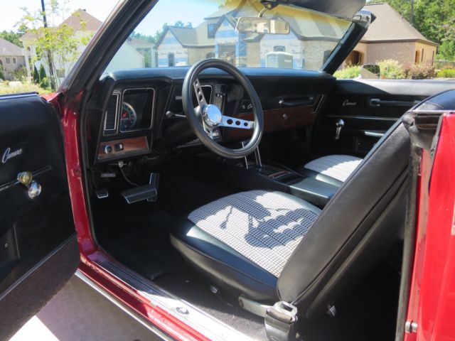 1969 Red Chevrolet Camaro Convertible